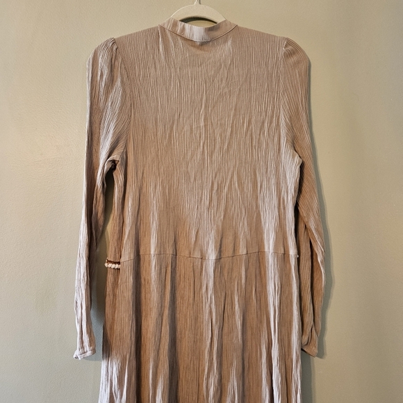 Refka Modest Pleated Long Sleeve Maxi Cream Dress Size US 12. - Picture 9 of 12